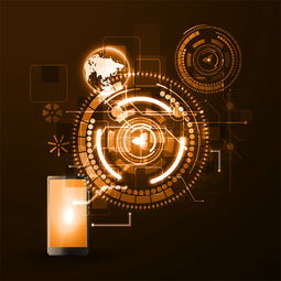 智能手機(jī)與信息科技矢量素材